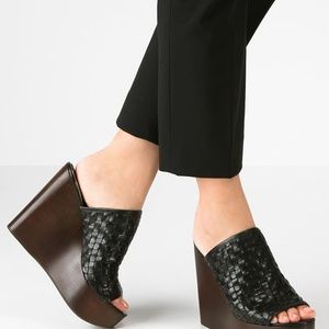 *PRICE DROP*  Rachel Zoe Black Leather Wedges originally $350!